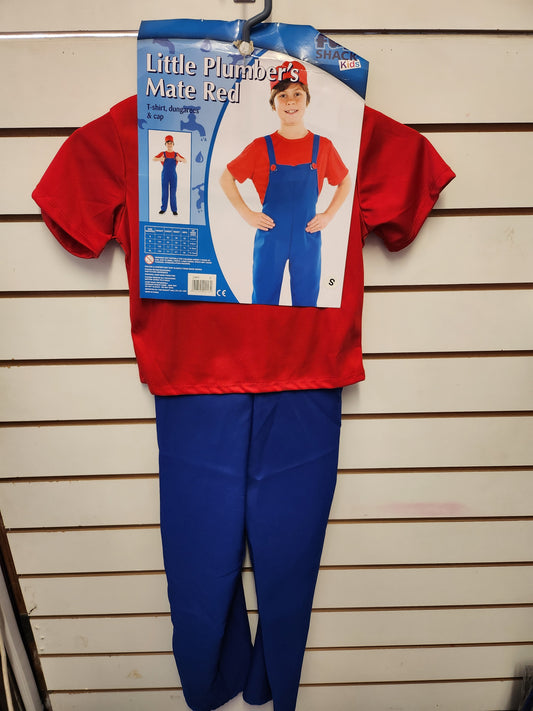 Red Plumber Boy Child Costume 4-6