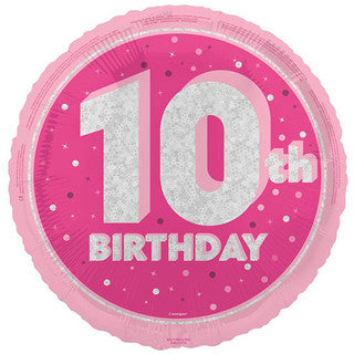 Age 10 Sparkle/ Glitz 18" Foil Balloon