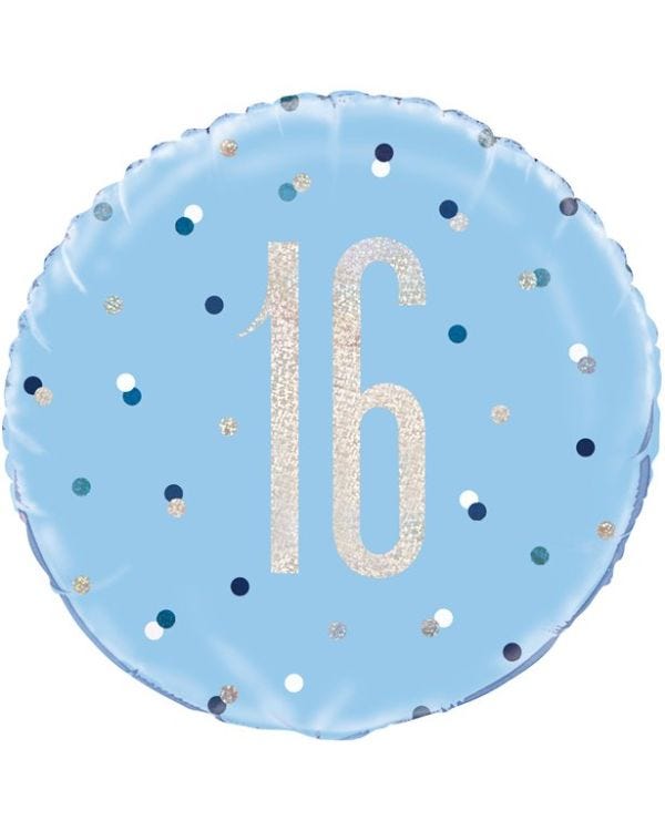 Age 16 Dotted Glitz 18" Foil Balloon