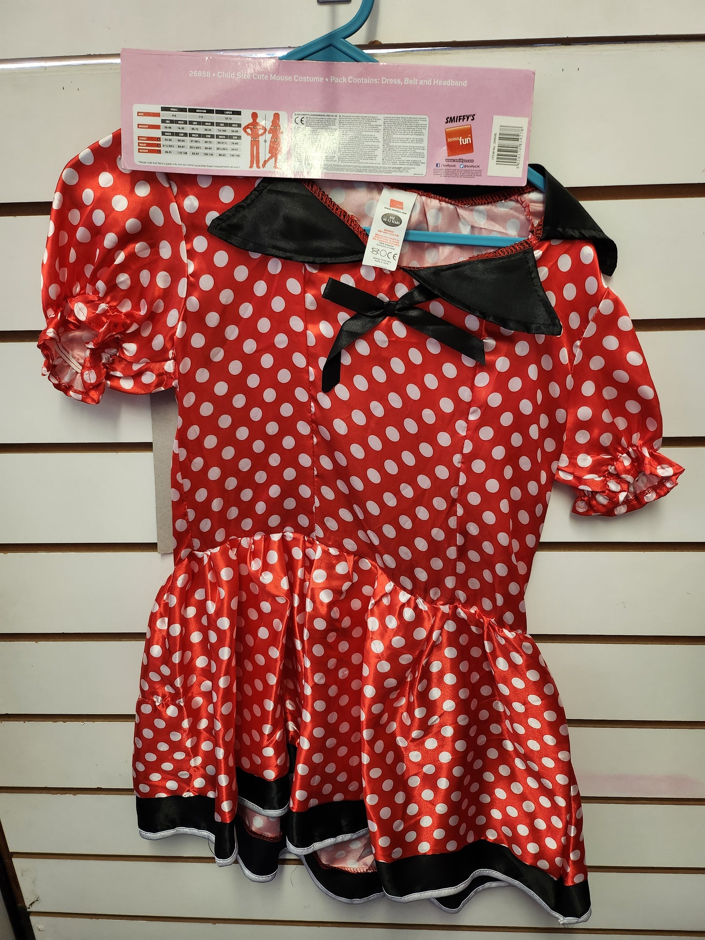 Minnie Mouse Child Costume 10-12