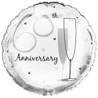 60th Anniversary Glasses 18" Foil Balloon