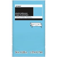 Powder Pale Blue Plastic Rectangle Tablecloth