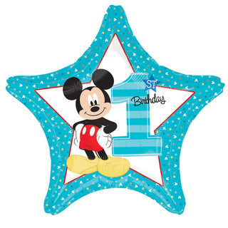 Age 1 Mickey/ Minnie JR Shape Foil Balloon