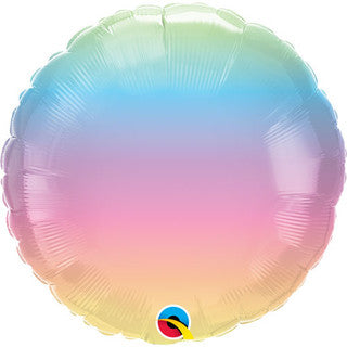 Rainbow Round Ombre 18" Foil Balloon
