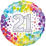 Age 21 Coloured 18" Foil Balloon