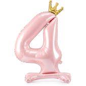Airfilled Stand-up 25'' Foil Number Balloon Pink Crown