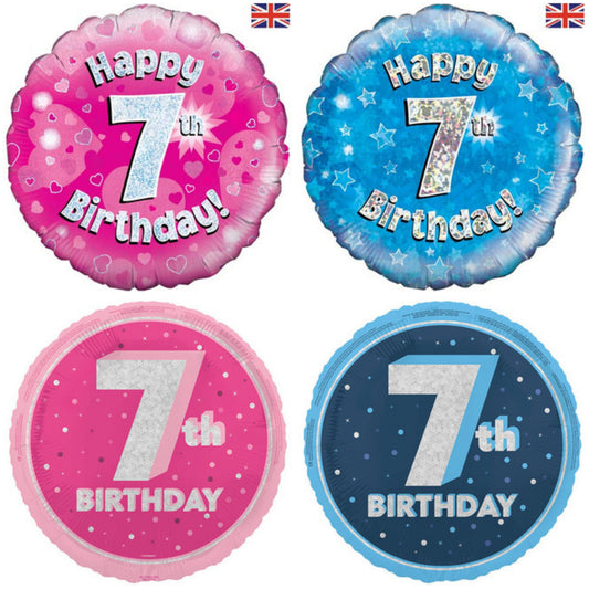 Age 7 Sparkle/ Glitz 18" Foil Balloon