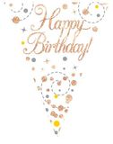 Happy Birthday Rose Gold Sparkling Fizz Bunting