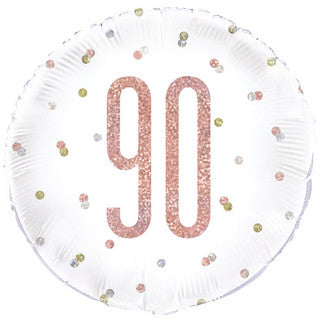 Age 90 Gold/ Coloured 18" Foil Balloon