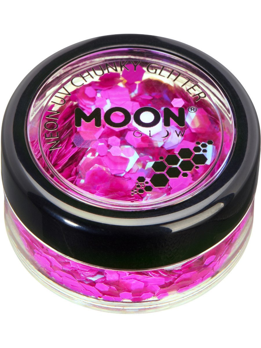 Moon Creations Face and Body Glitter Neon UV Chunky Pot
