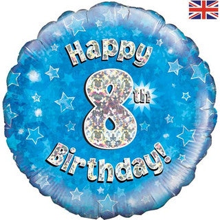 Age 8 Sparkle/ Glitz 18" Foil Balloon