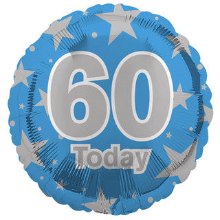 Age 60 Sparkle/ Stars 18" Foil Balloon