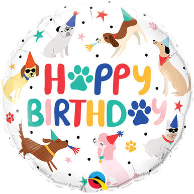 Birthday Dogs 18" Foil Balloon
