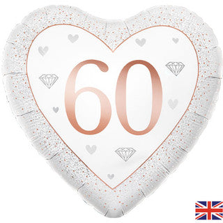 60th Anniversary Diamonds 18" Foil Balloon