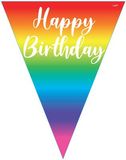 Happy Birthday Metallic Rainbow Bunting
