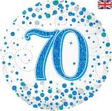 Age 70 Sparkling Fizz/ Diamond 18" Foil Balloon