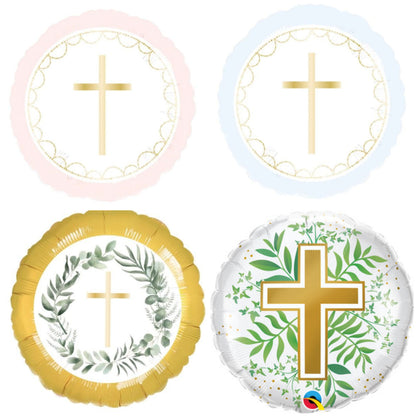Religious Cross 18" Foil Balloon
