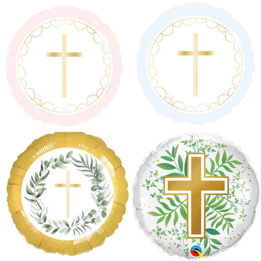 Religious Cross 18" Foil Balloon