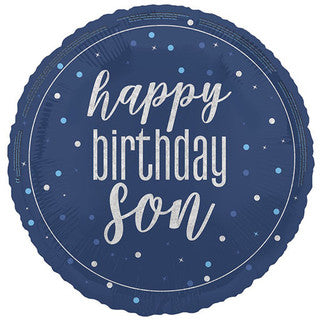 Happy Birthday Son Dots 18" Foil Balloon