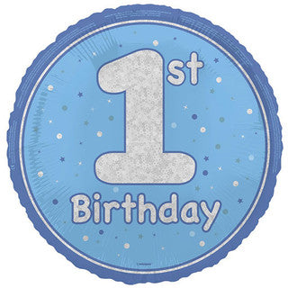 Age 1 Sparkle/ Glitz 18" Foil Balloon