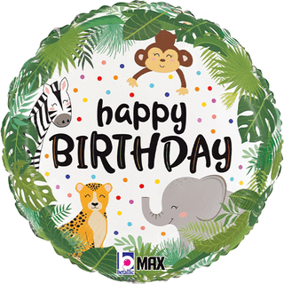 Jungle Friends 18" Foil Balloon