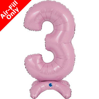 Airfilled Stand-up 25'' Foil Number Balloon Pink
