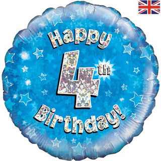 Age 4 Sparkle/ Glitz 18" Foil Balloon