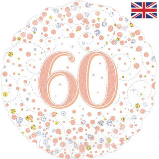 Age 60 Sparkling Fizz/ Diamond 18" Foil Balloon