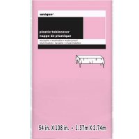 Light Pink Plastic Rectangle Tablecloth