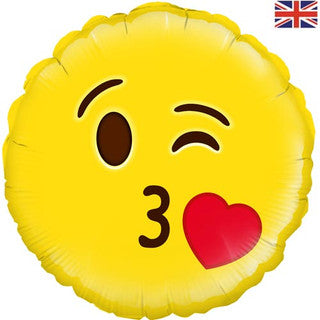 Kissy Emoji 18" Foil Balloon