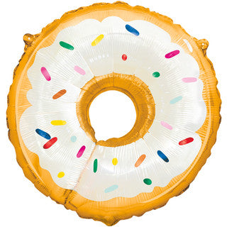 Doughnut White Supershape Foil Balloon