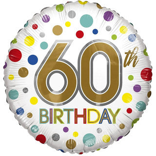 Age 60 Coloured 18" Foil Balloon