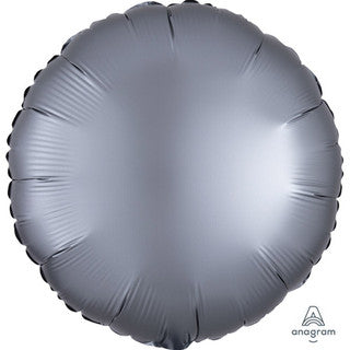 Plain Round White/ Silver 18" Balloon