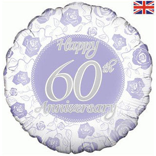 Happy 60th Anniversary 18" Foil Balloon