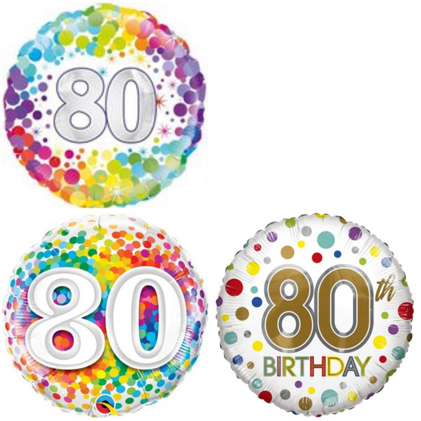 Age 80 Coloured 18" Foil Balloon