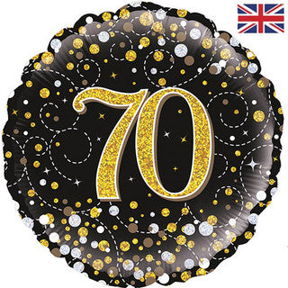 Age 70 Sparkling Fizz/ Diamond 18" Foil Balloon