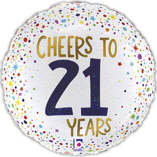 Age 21 Coloured 18" Foil Balloon