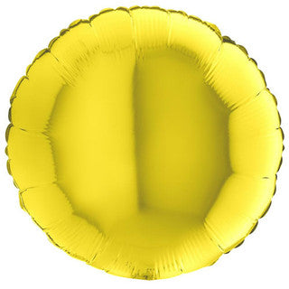 Plain Round Yellow/ Gold 18" Balloon