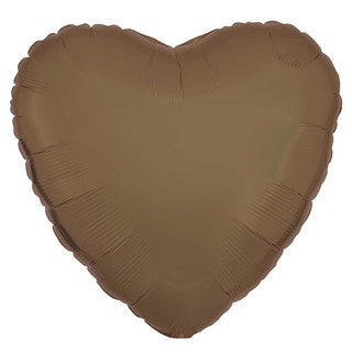 Plain Heart Beige/ Brown/ Black 18" Balloon
