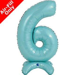 Airfilled Stand-up 25'' Foil Number Balloon Blue