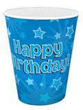 Happy Birthday Blue Cups 8pkt