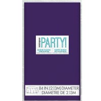 Purple Plastic Round Tablecloth