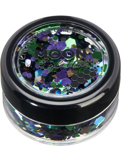 Moon Creations Face and Body Glitter Mystics Magical Mixes Chunky Pot