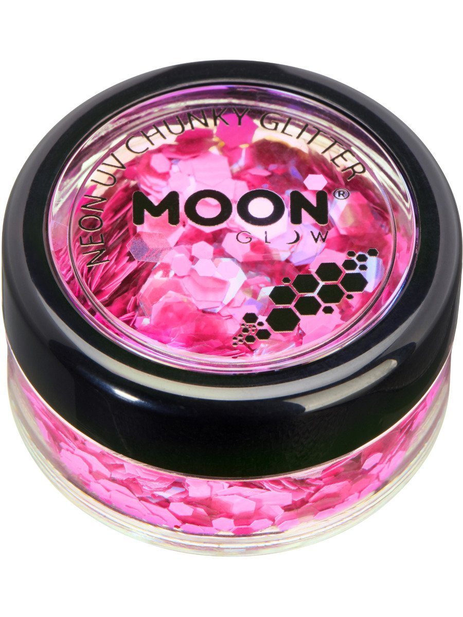 Moon Creations Face and Body Glitter Neon UV Chunky Pot