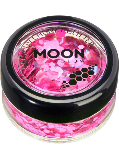 Moon Creations Face and Body Glitter Neon UV Chunky Pot