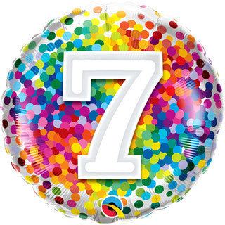 Age 7 Coloured/ Character 18" Foil Balloon