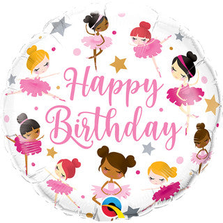 Ballerina Happy Birthday 18" Foil Balloon