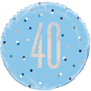 Age 40 Dotted Glitz 18" Foil Balloon