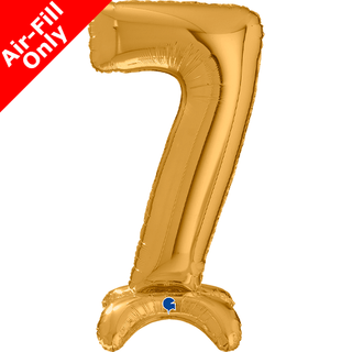 Airfilled Stand-up 25'' Foil Number Balloon Gold