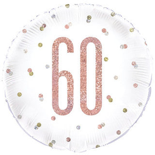Age 60 Dotted Glitz 18" Foil Balloon